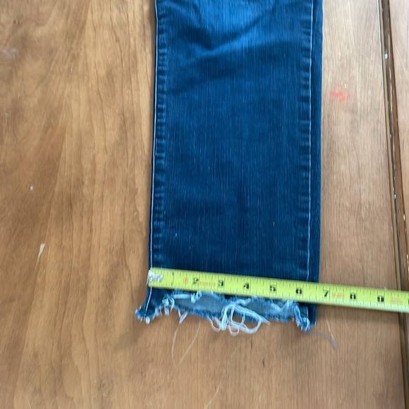 Democracy AbTechnology Blue Ankle Cropped Jeans with Distressed Hems Size 14 - Picture 14 of 14